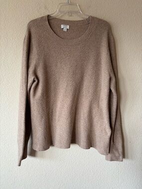 J. Crew Crewneck sweater in extra-soft yarn khaki XL